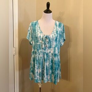 Lane Bryant baby-doll tie-dyed top size 14/16